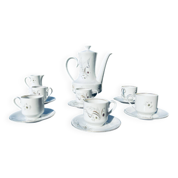 Service à café en porcelaine Bavaria – Eliane de Vercors – 20 pièces