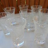 8 glasses of organic whisky