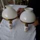 Pair of porcelain brass sconces