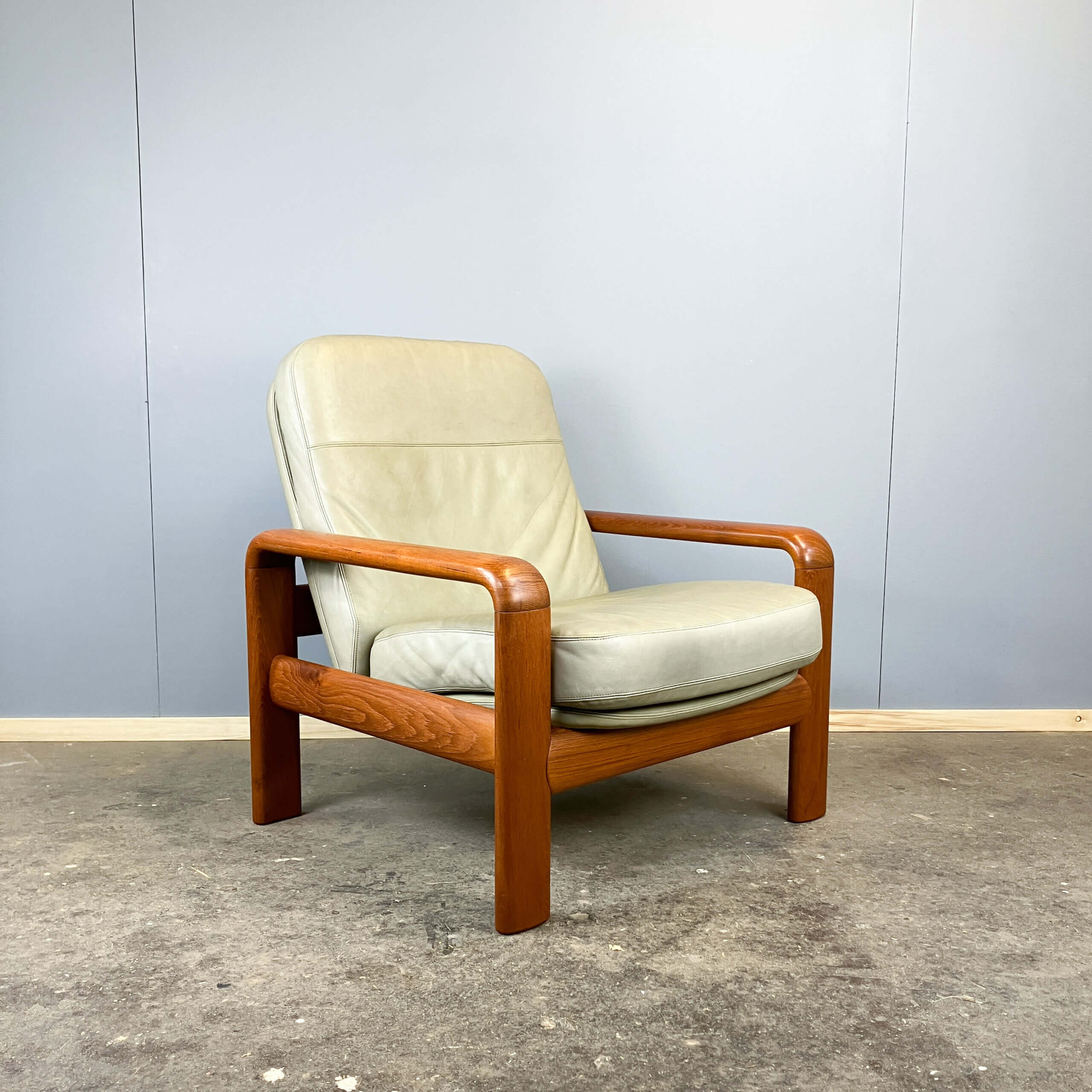 Seating set by Dyrlund, teak and leather, 1960s