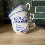 3 Sarreguemines earthenware lunches, Lancaster decor.