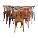 Lot 10 chaises bistrot Baumann et Codina années 30-50