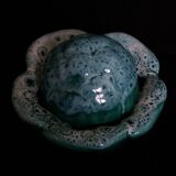 Cabbage mustard pot in slip