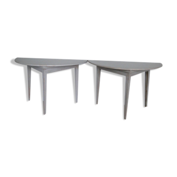 Pair of tables half moon swedish