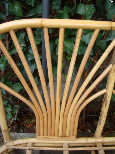 Old rattan sofa