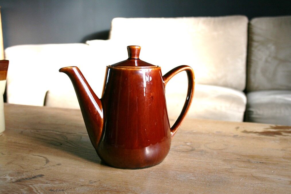 Vintage ceramic bistro teapot
