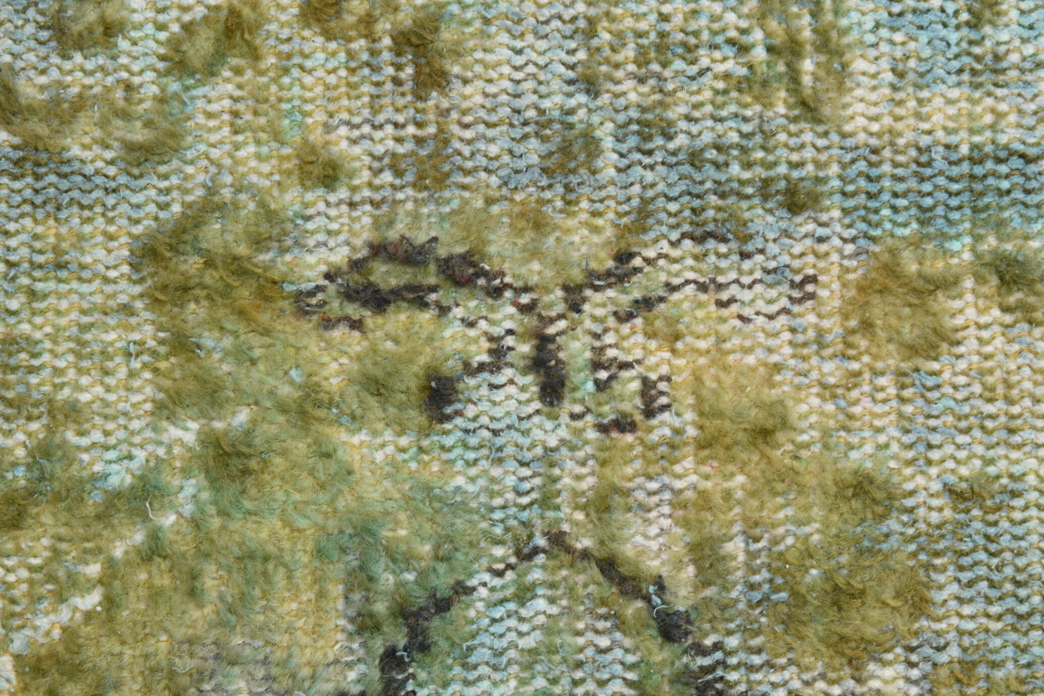 3x10 green tones turkish runner rug, 91x299cm