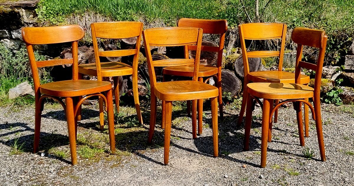 6 chairs bistro Horgen-Glarus Switzerland 30s-50s