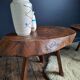 Brutalist tripod coffee tables, vintage furniture