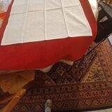 4 white linen damask napkins