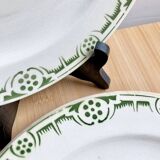 Duo of Badonviller Art Deco Iron Earth plates