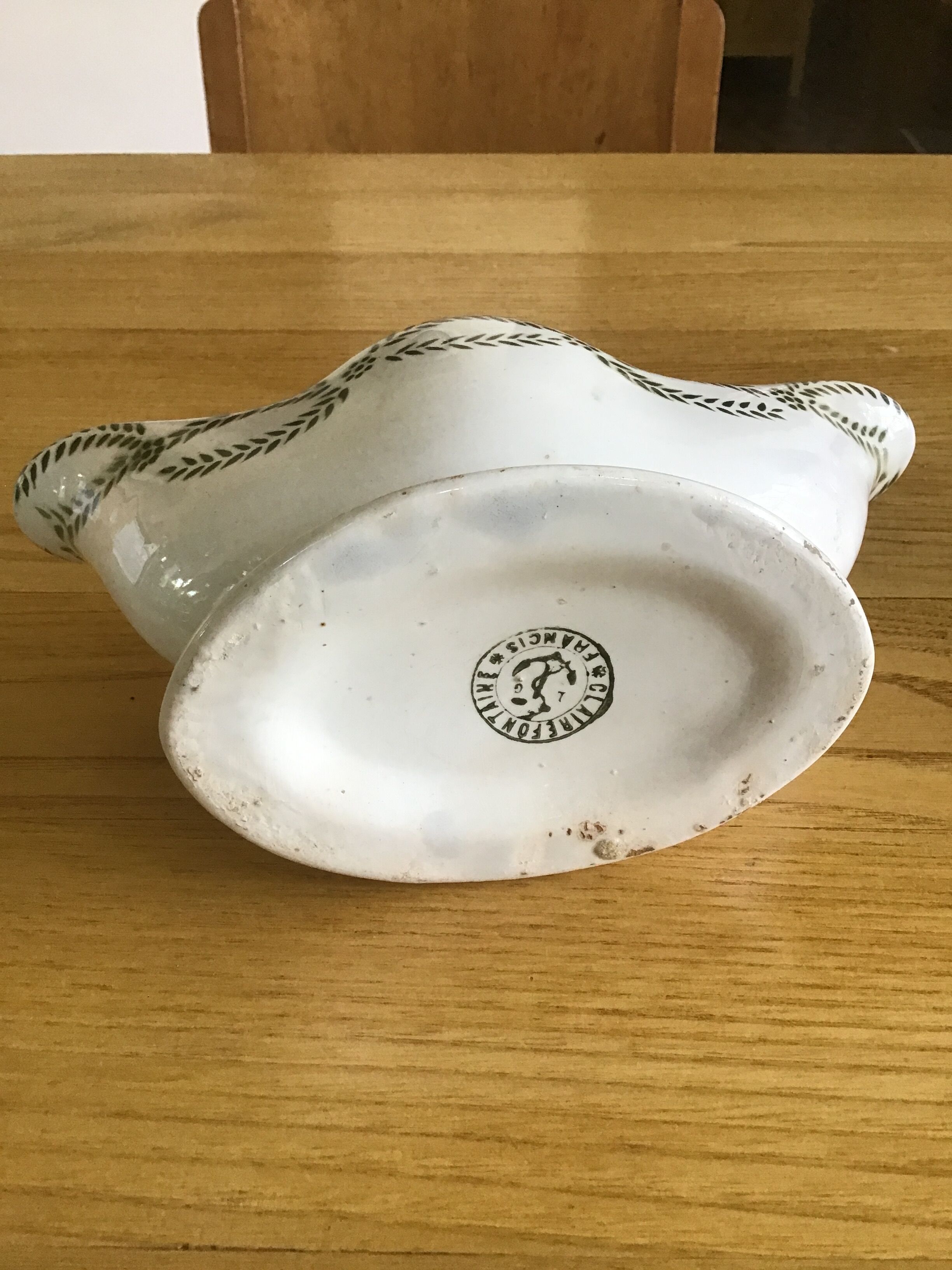 Gravy boat en faience Clairefontaine