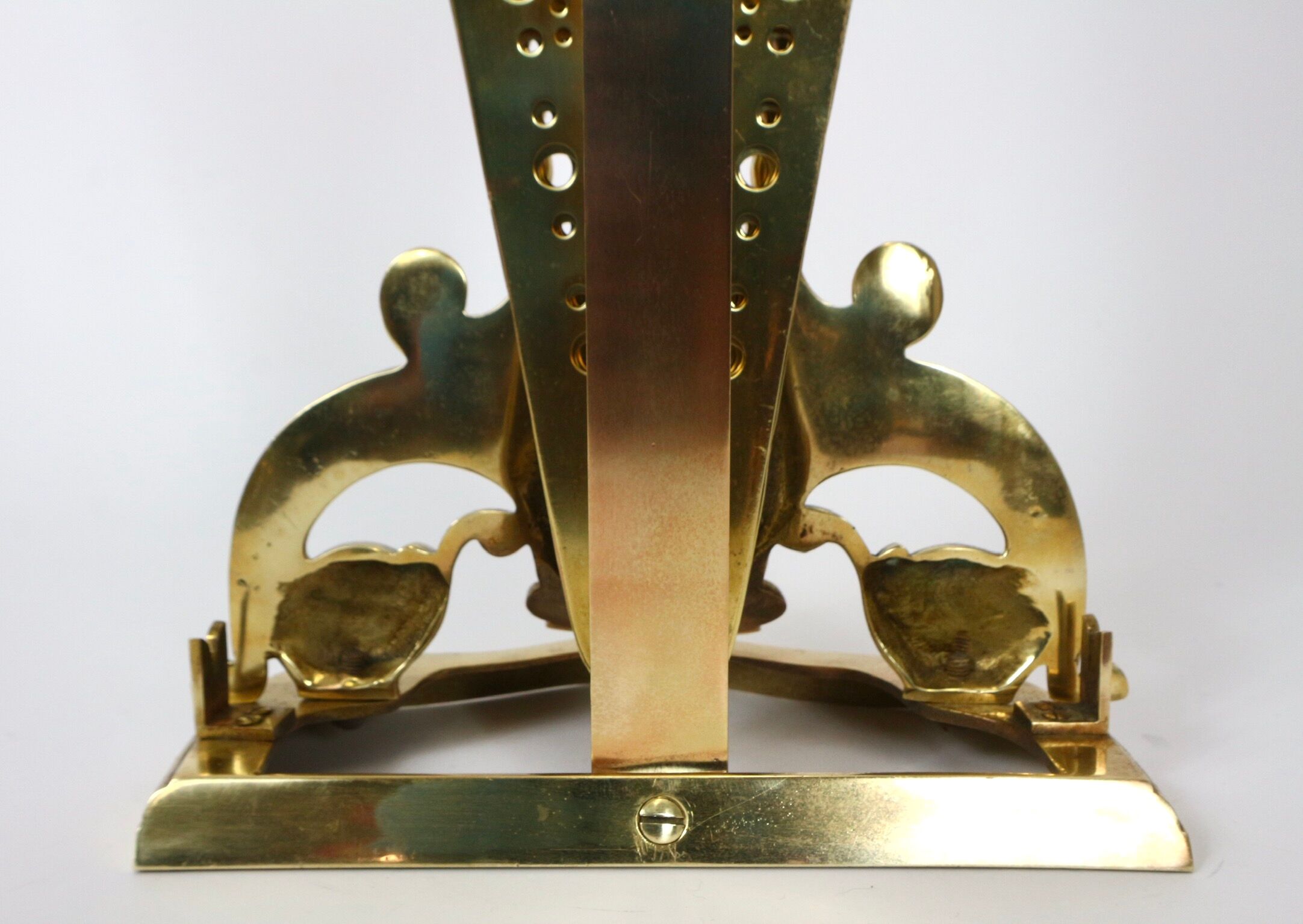 Fireplace peacock tail effect vintage, brass