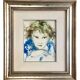 Tableau ancien portrait de fillette