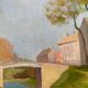 HSP painting "Fleurey sur Ouche" (Côte d'Or) by Auguste Mallard (1895-1965)