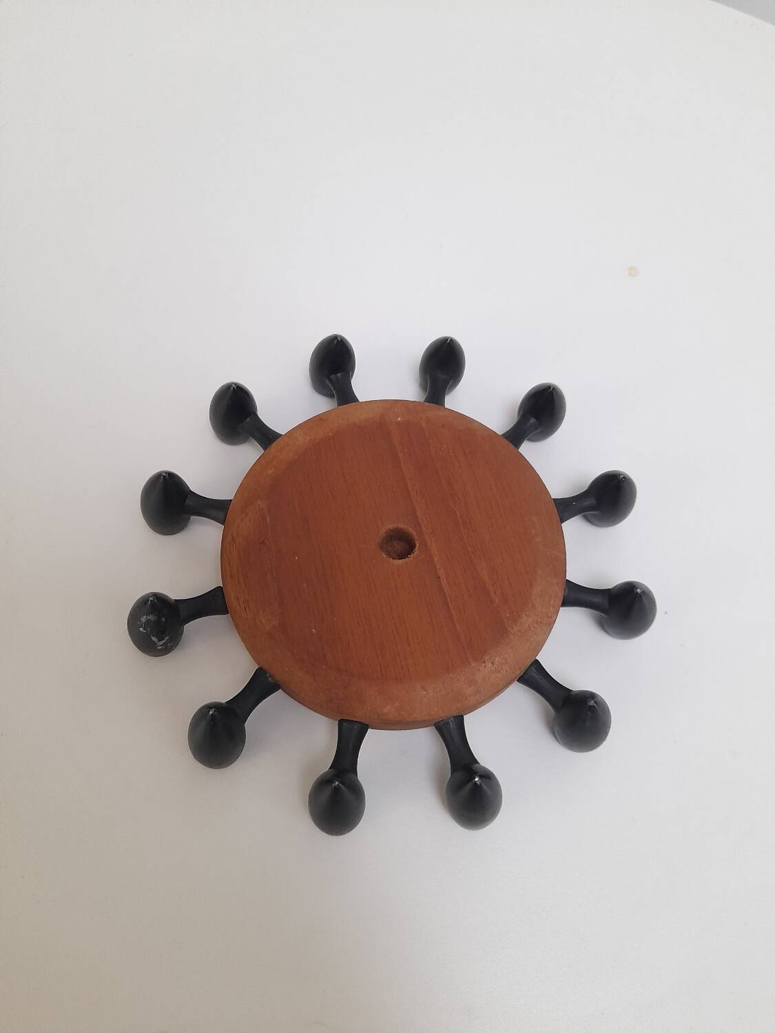 Digsmed teak and metal candle holder for 12 candles
