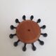 Digsmed teak and metal candle holder for 12 candles