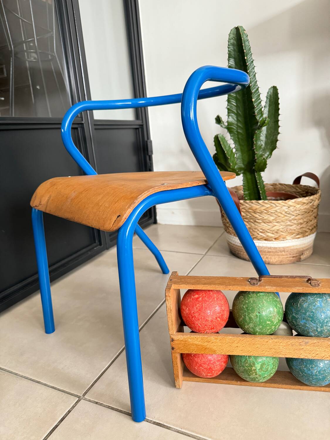 Chaise écolier enfant vintage