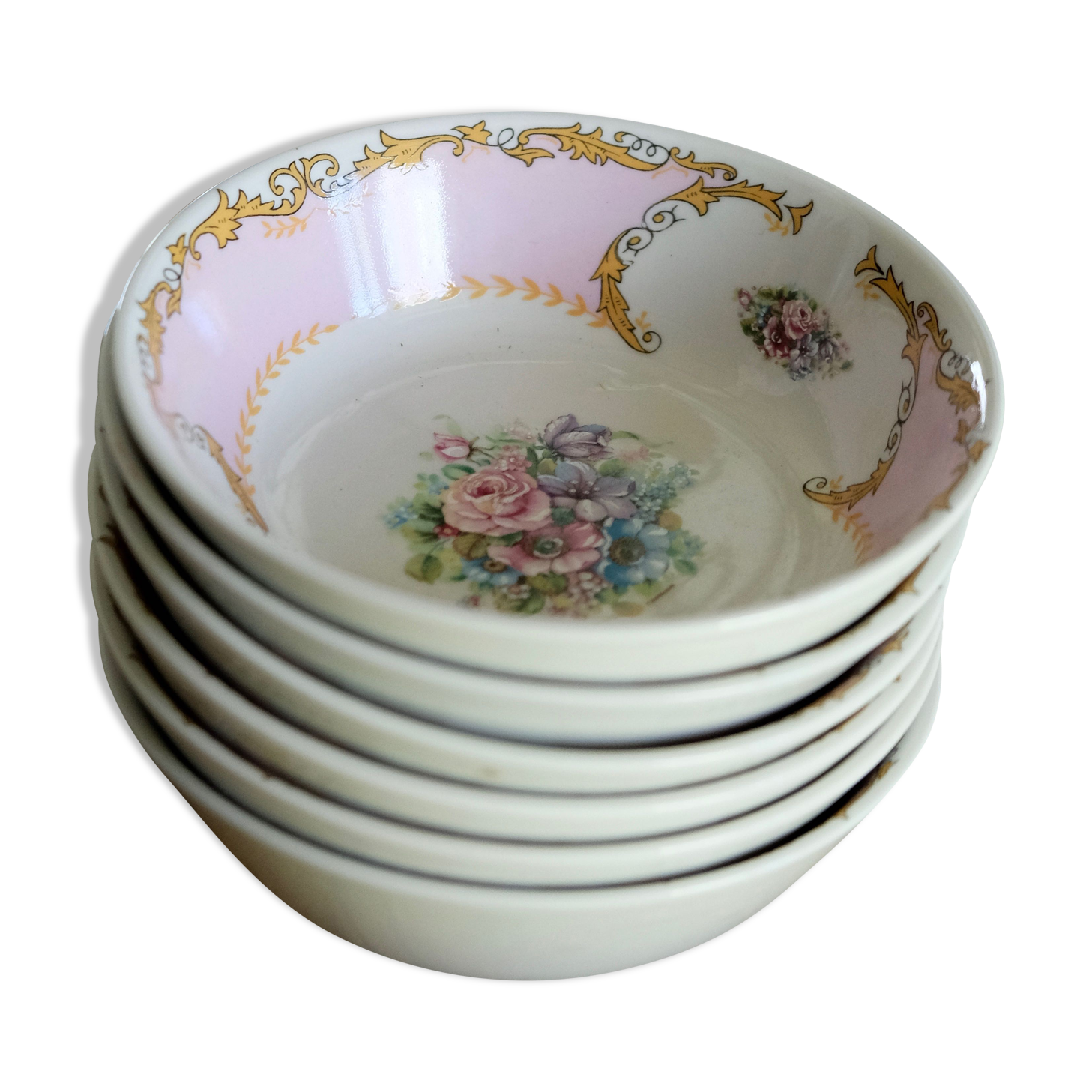 Ensemble de 6 bols coupelles en porcelaine italienne