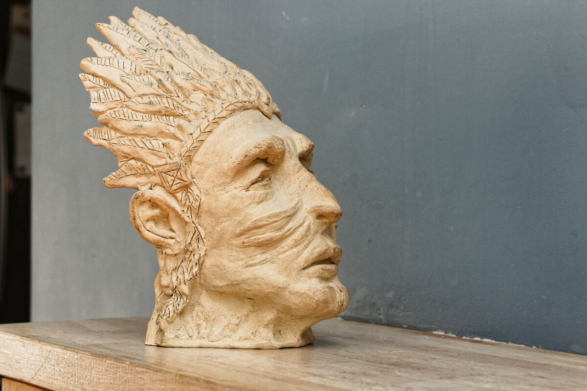 Terracotta Indian mask