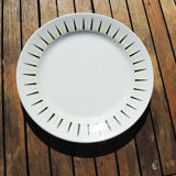 Old ceramic plate badonviller – black & yellow pattern