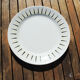 Old ceramic plate badonviller – black & yellow pattern