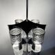 70s chrome Space Age hanging lamp