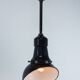 Set Of 2 Vintage Industrial Angled Enamel & Metal Black Lamps
