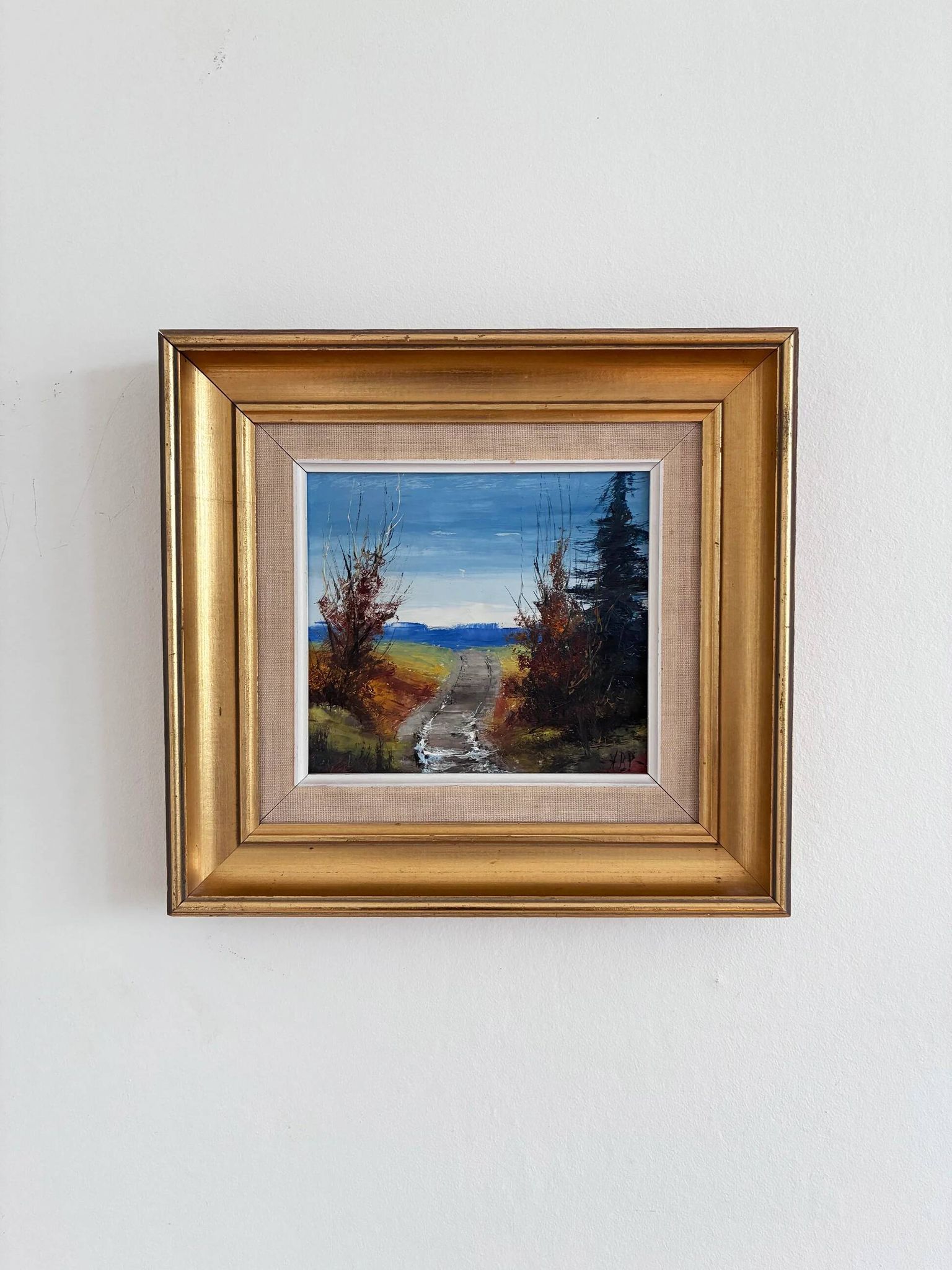 Vintage original landscape oil painting