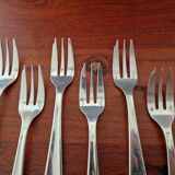 Christofle - Set of 6 Dax model cake forks in silver-plated metal