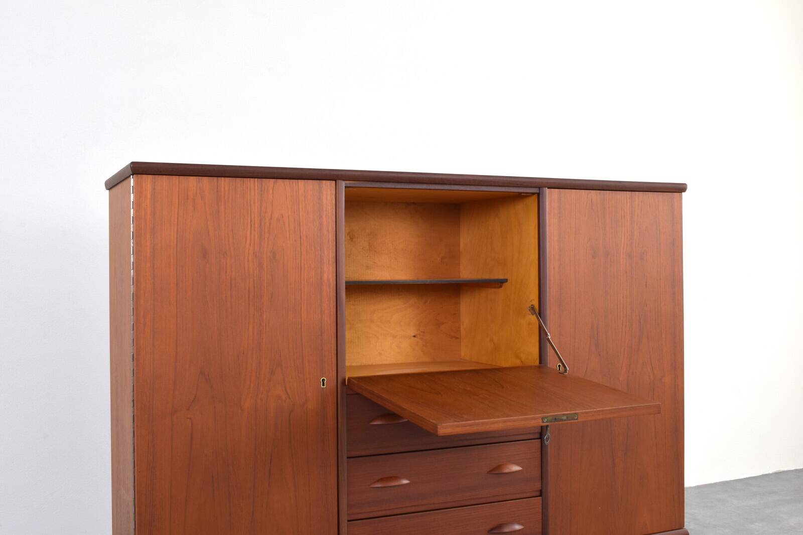 Mid-Century Danish Teak Highboard, 1960s.