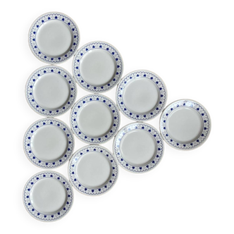 Oxford heart dessert plates