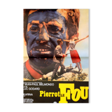 Original film poster " Pierrot Le Fou " 1965 Jean-paul Belmondo, Karina...