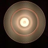 Striated glass suspension, modernist, from the 50s