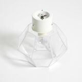 Beautiful 1970s Limburg glass ceiling lamp in octagon shape