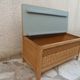 Coffre à jouets vintage en bois & rotin – une belle pièce pleine de charme