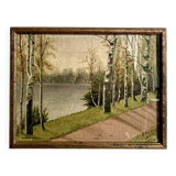 Huile sur toile sous verre