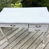 Vintage wood and brass desk