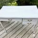 Vintage wood and brass desk