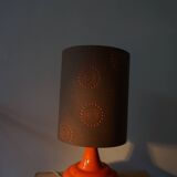 Orange ceramic lamp from the 70s
