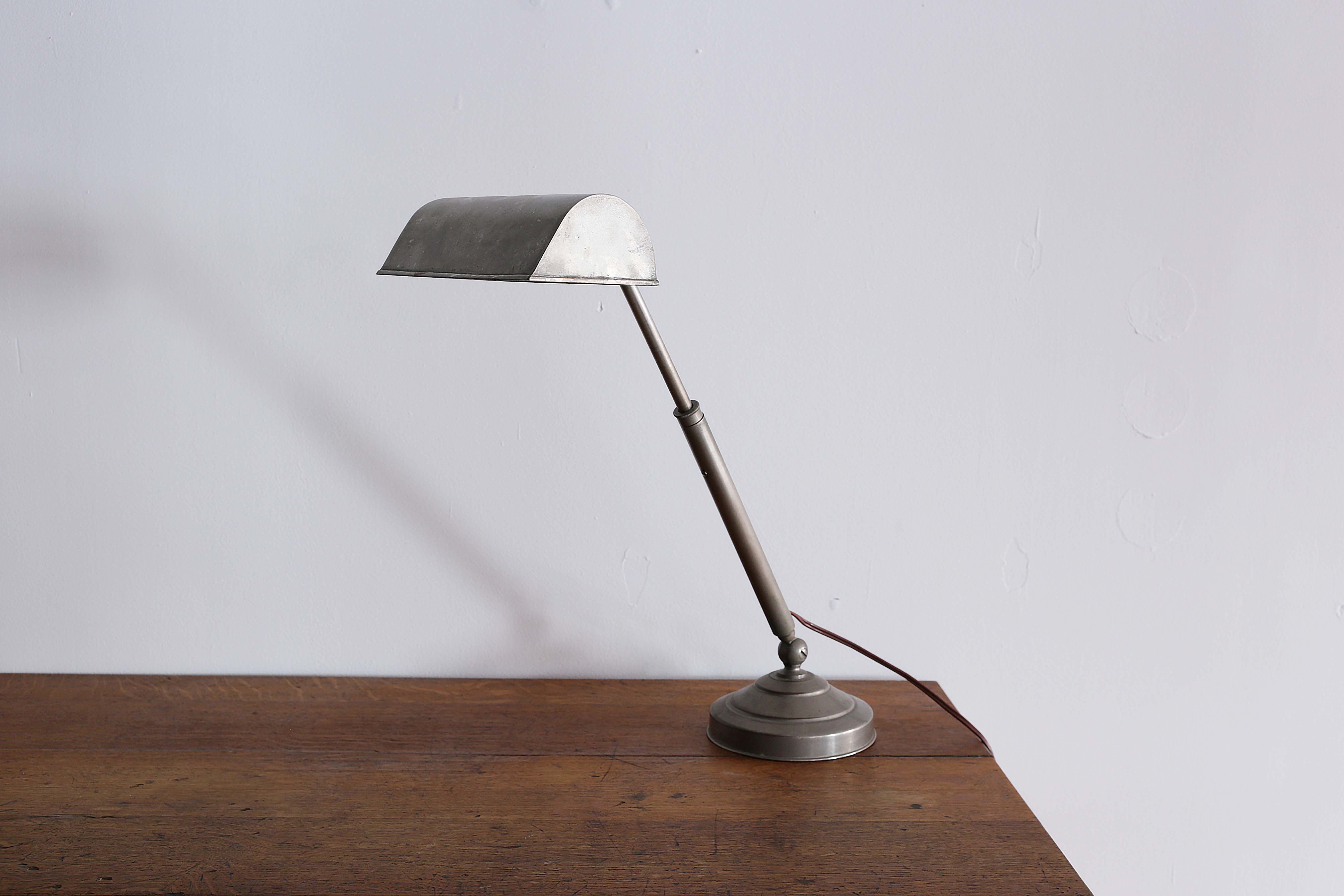 Art Deco metal table lamp 1930