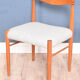 Restored teak 1960s table & four chairs by H.W. Klein and Bramin
