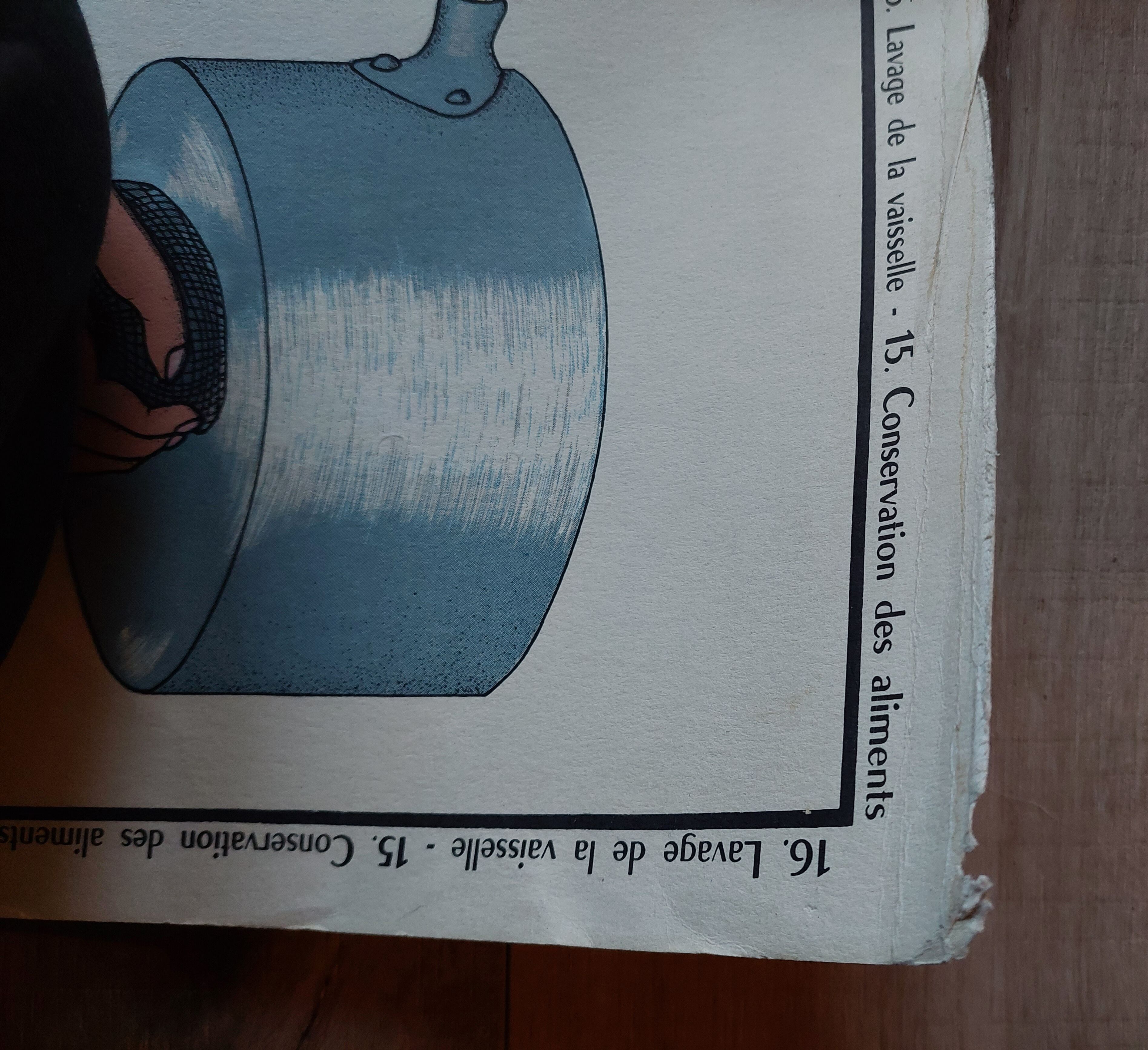 Affiche Rossignol "le lavage de la vaisselle conservation des aliments"