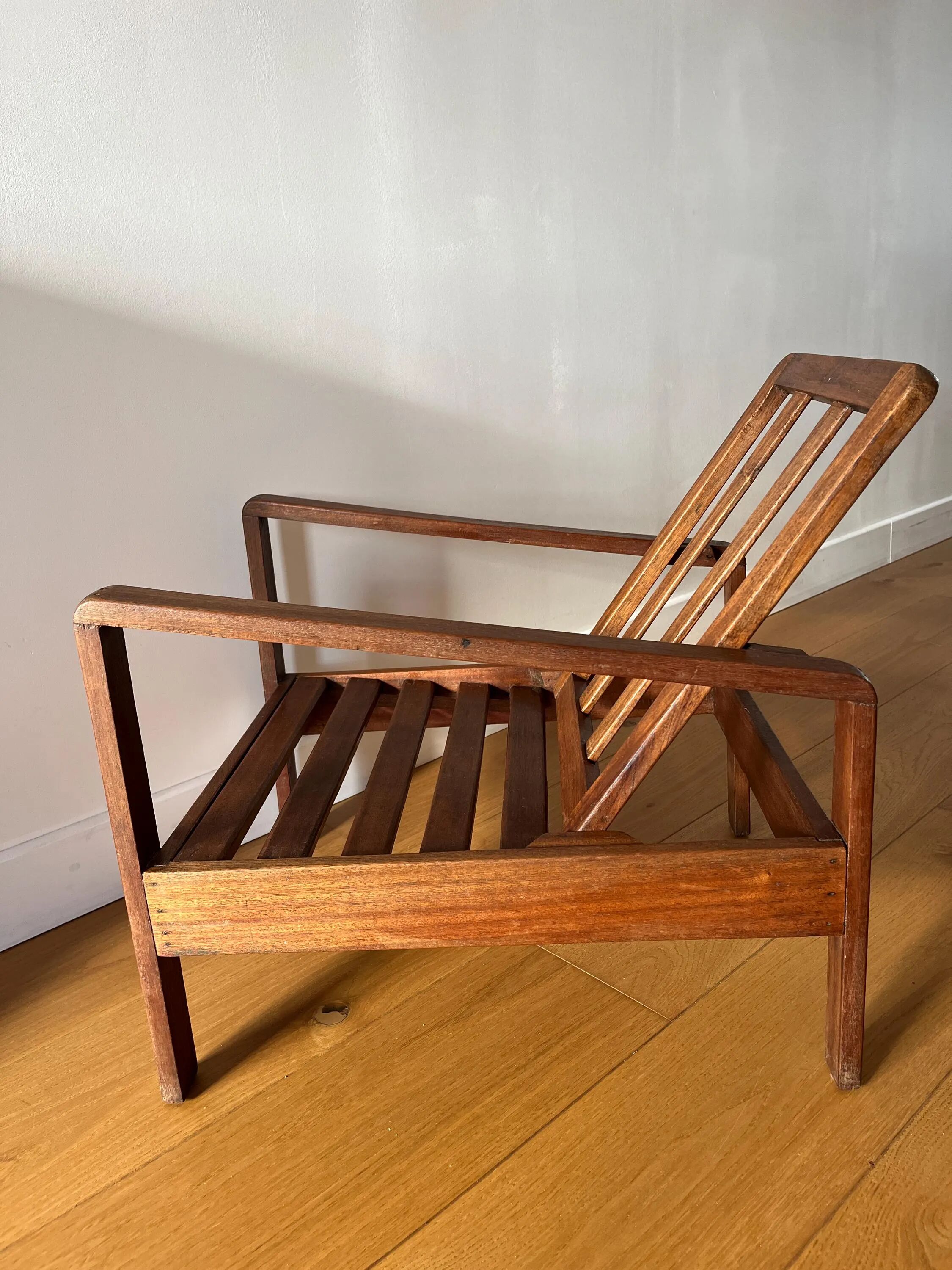 Vintage wooden armchair for children 1960