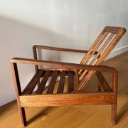 Vintage wooden armchair for children 1960