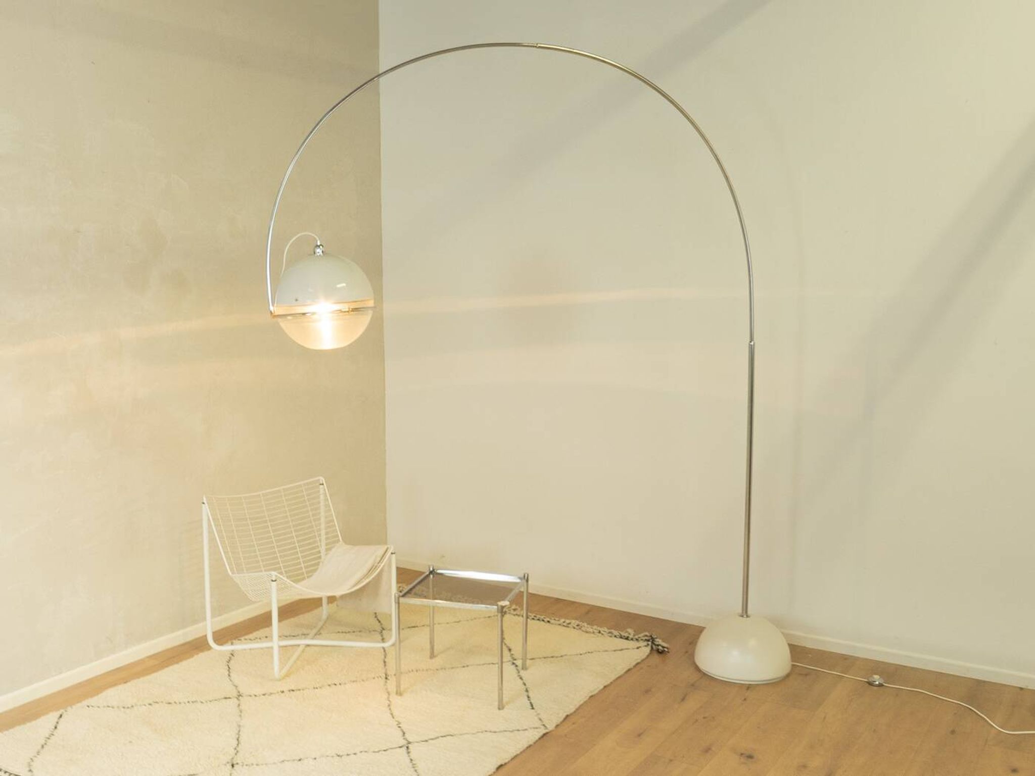 Lampe arc FOCUS des années 1960, Fabio Lenci, Guzzini, vintage