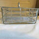 Old cut glass and vintage metal 70s biscuit box