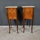 Pair of bedside tables in rosewood marquetry, Louis XV style – 2nd half of the 20th century
