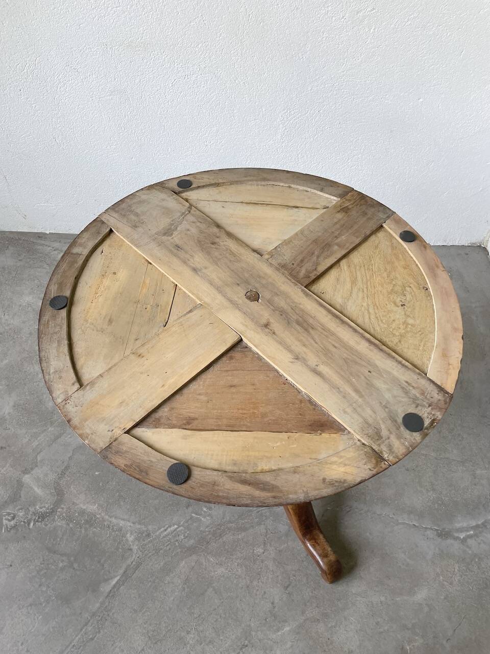 Empire walnut and marble pedestal table, late 19th century