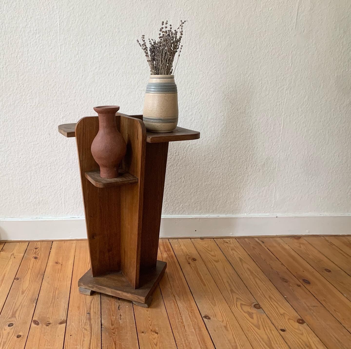 Side table / art deco harness in solid oak - c.1940